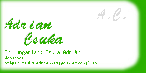 adrian csuka business card
